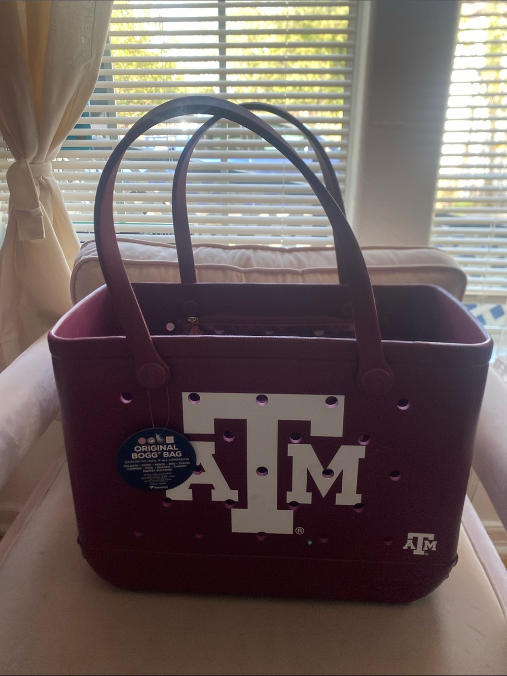 Maroon Logo Tote Bag - Maroon - Picture 6 of 6